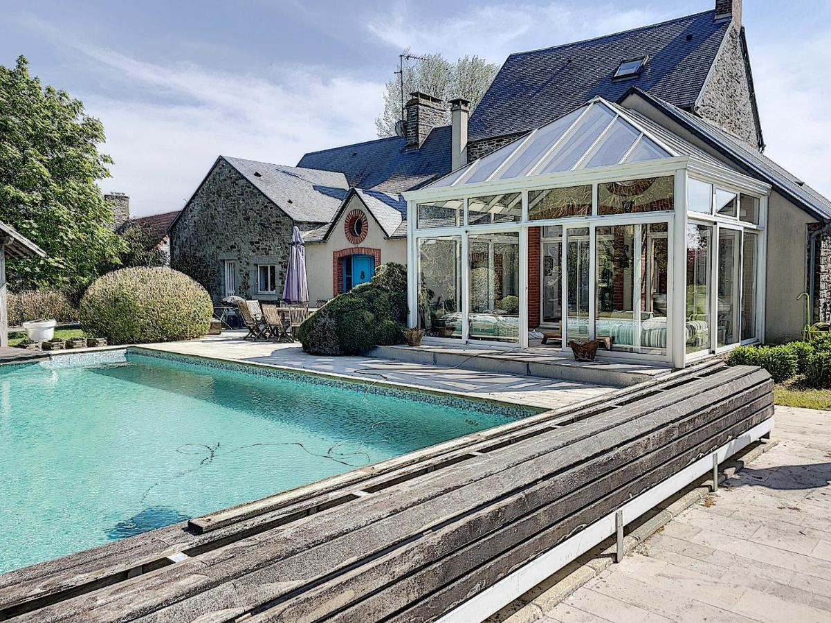 Gite De Charme "La Maison Saint-Leonard" Avec Piscine, Spa, Vue Sur Le Mont Saint-Michel Vains Kültér fotó